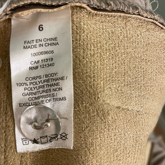 Dynamite Giselle Beige Tan Faux Leather Pants with Soft Lining & Flattering Fit - Picture 8 of 8